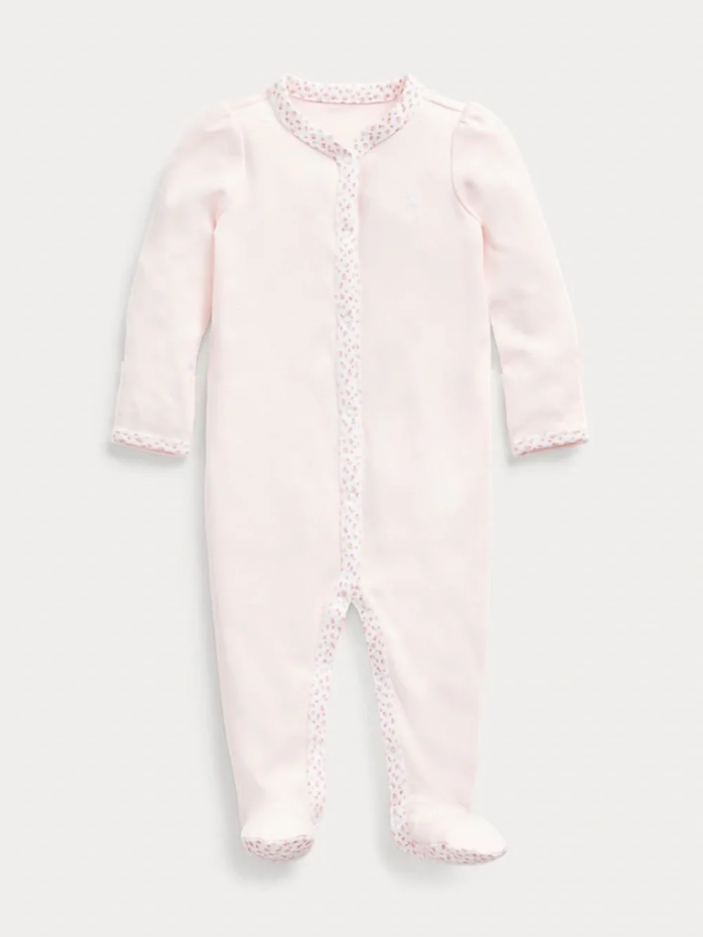 Ralph Lauren Floral Trim and Striped Coveralls Baby Set